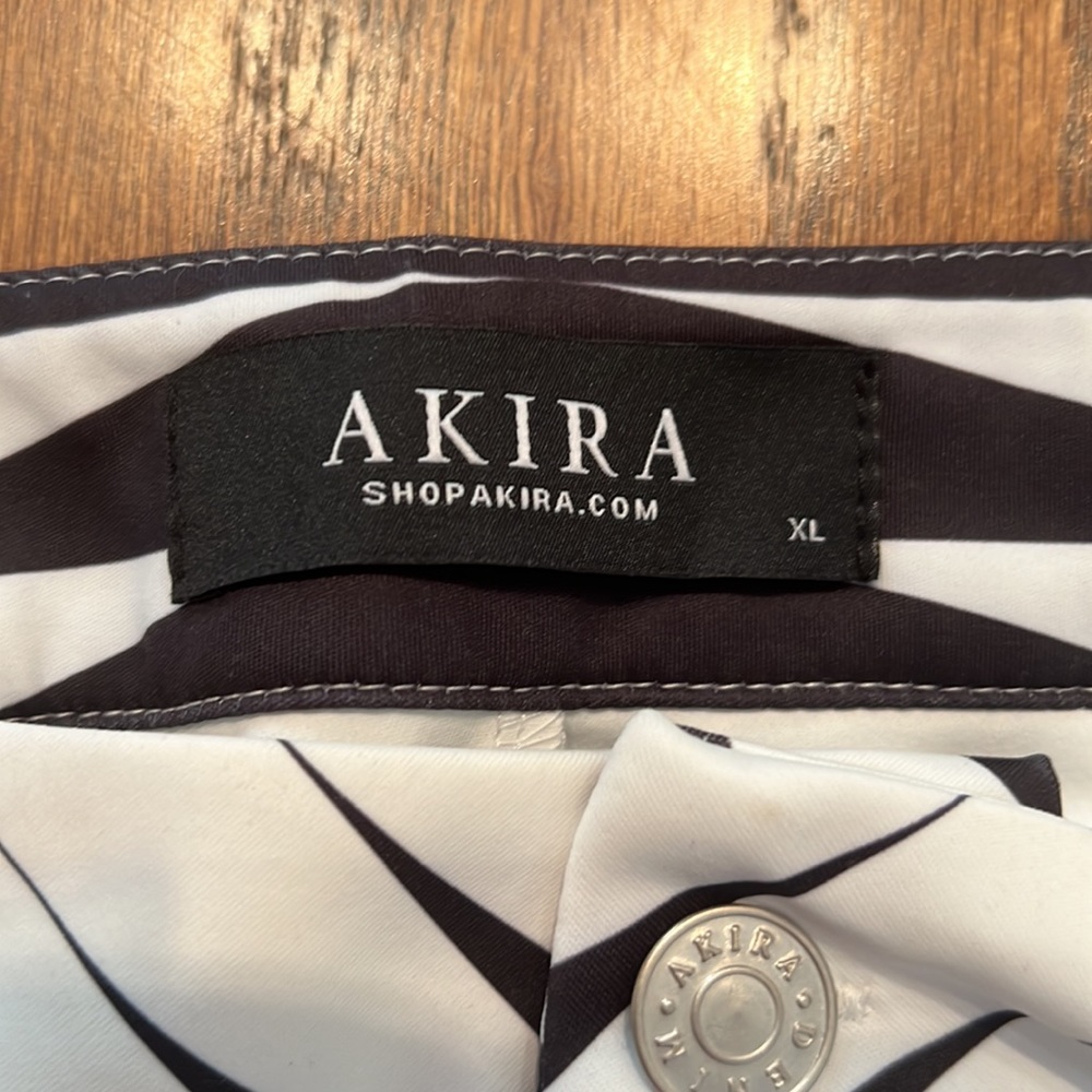 Akira Fun Zebra Print Pants With Slit At Cuff Bottom XL - Picture 9 of 9